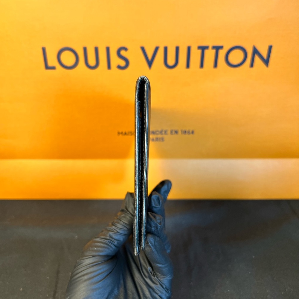Louis Vuitton Black Epi Leather Long Slim Bifold Brazza Unisex Wallet  A74 - Picture 5 of 12